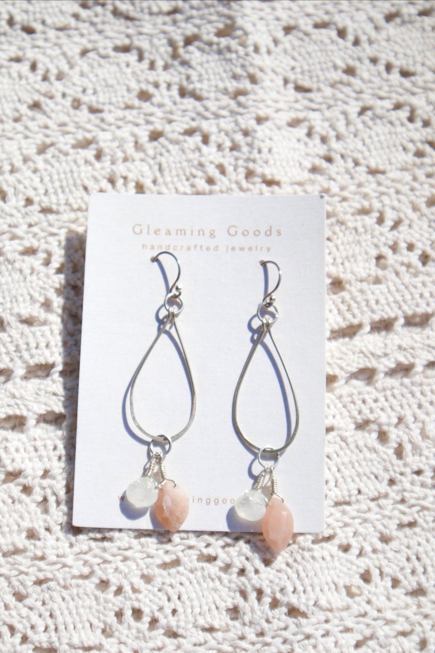 Genuine sterling silver teardrop charm earrings