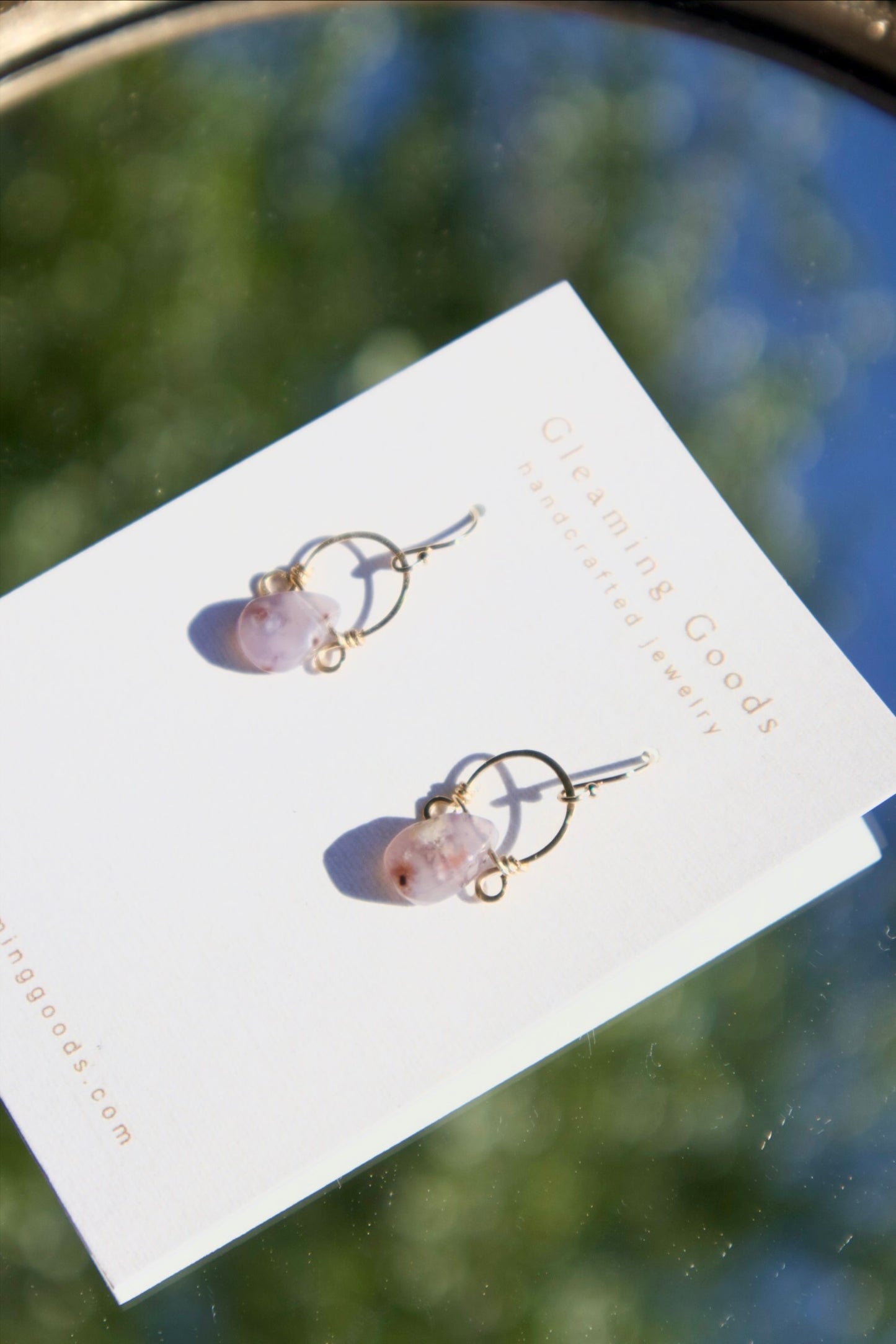 Gold Filled Delicate Tiffany Stone Hoops