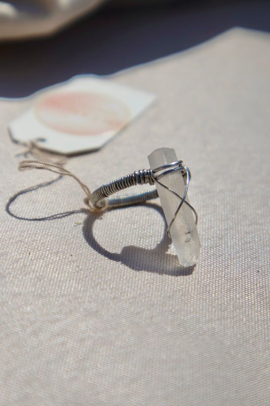Aura Clear Quartz Point Ring