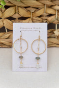 Gold Filled Quartz Labradorite Gem Hoops