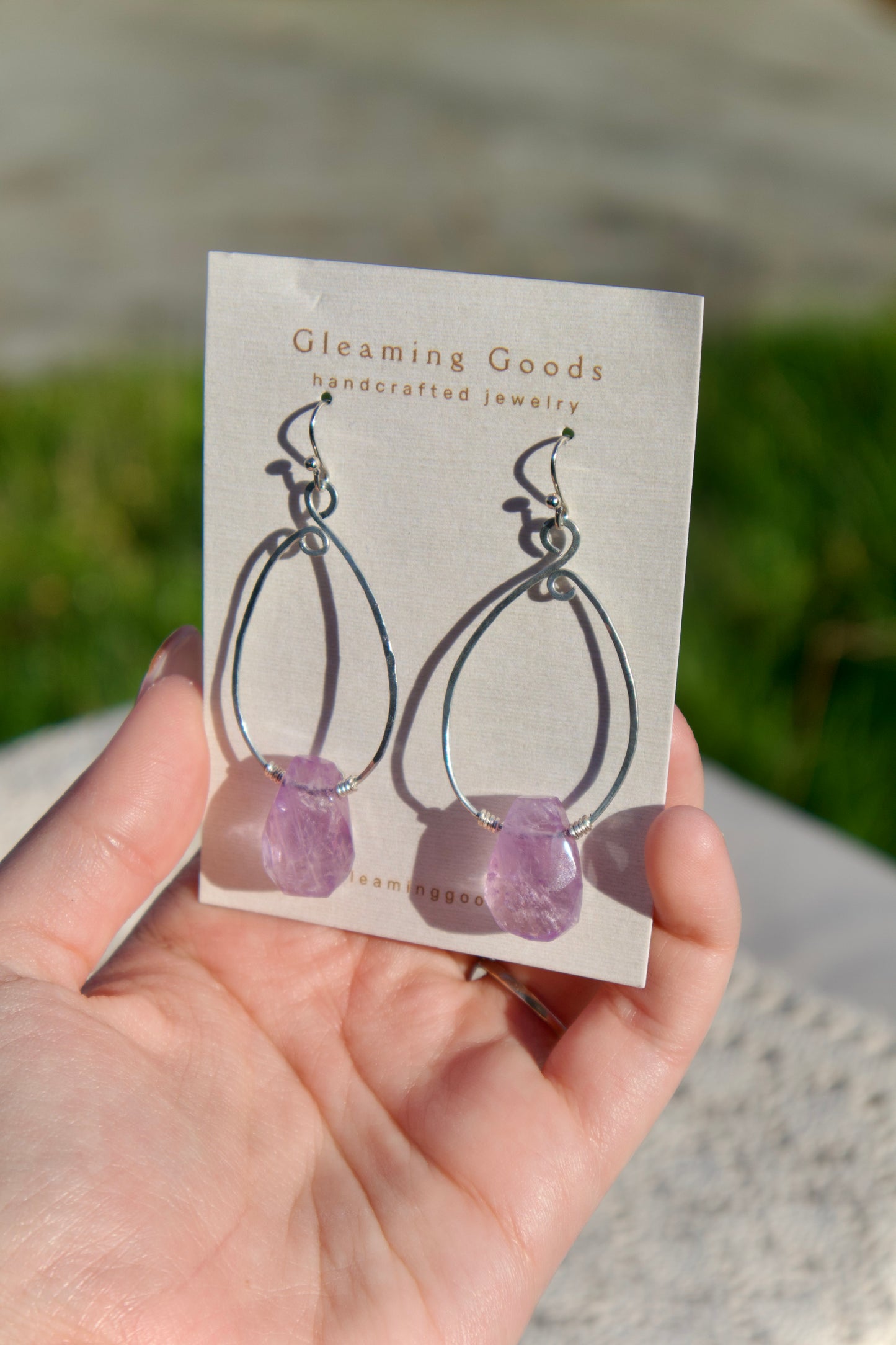 Dreamy Amethyst Teardrop Dangles