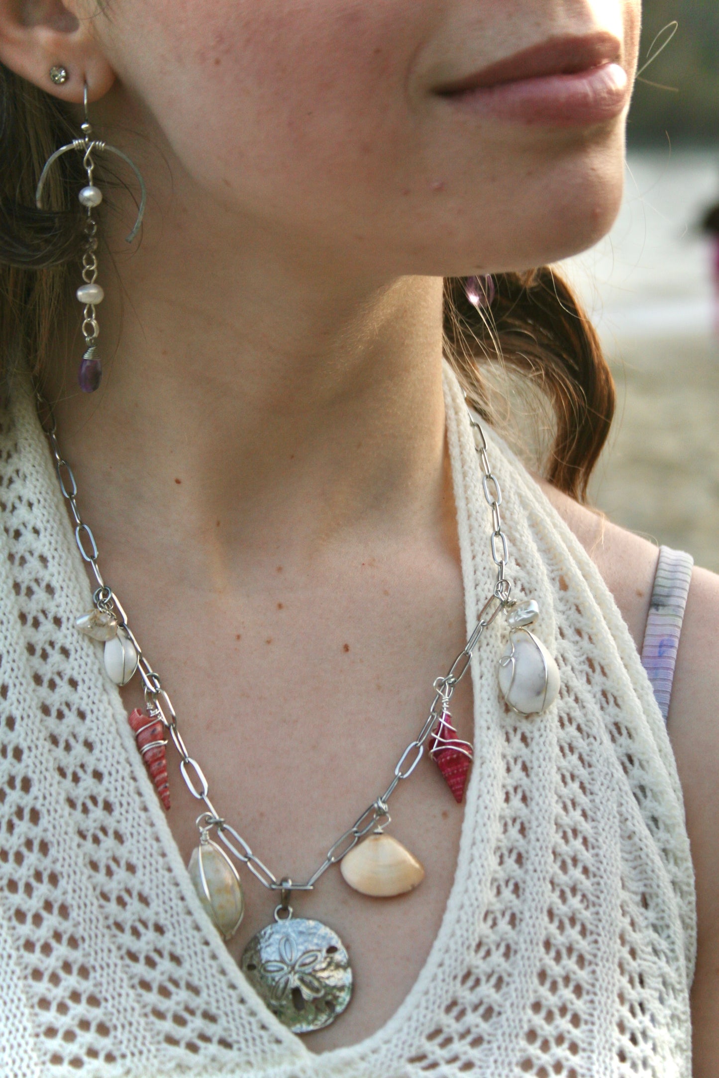 Coastal Sand Dollar Charm Necklace