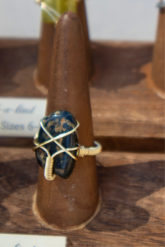 Black Onyx Gem Ring