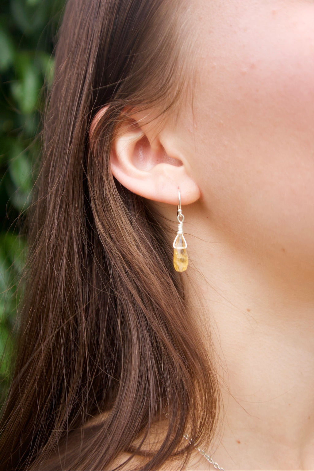 Custom dainty teardrop gem earrings