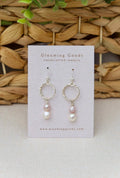 Sterling Silver Freshwater Pearl Hoops