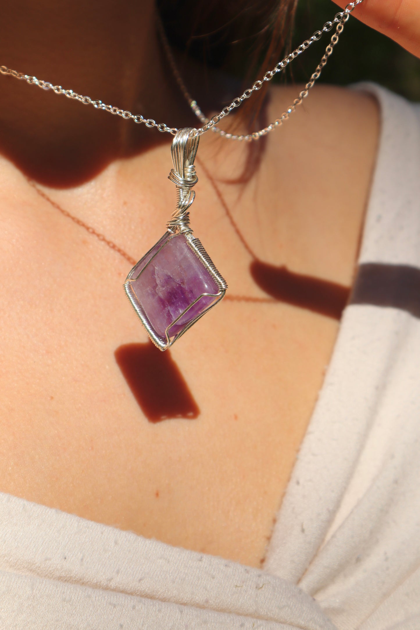 Flourite Crystal Pendant