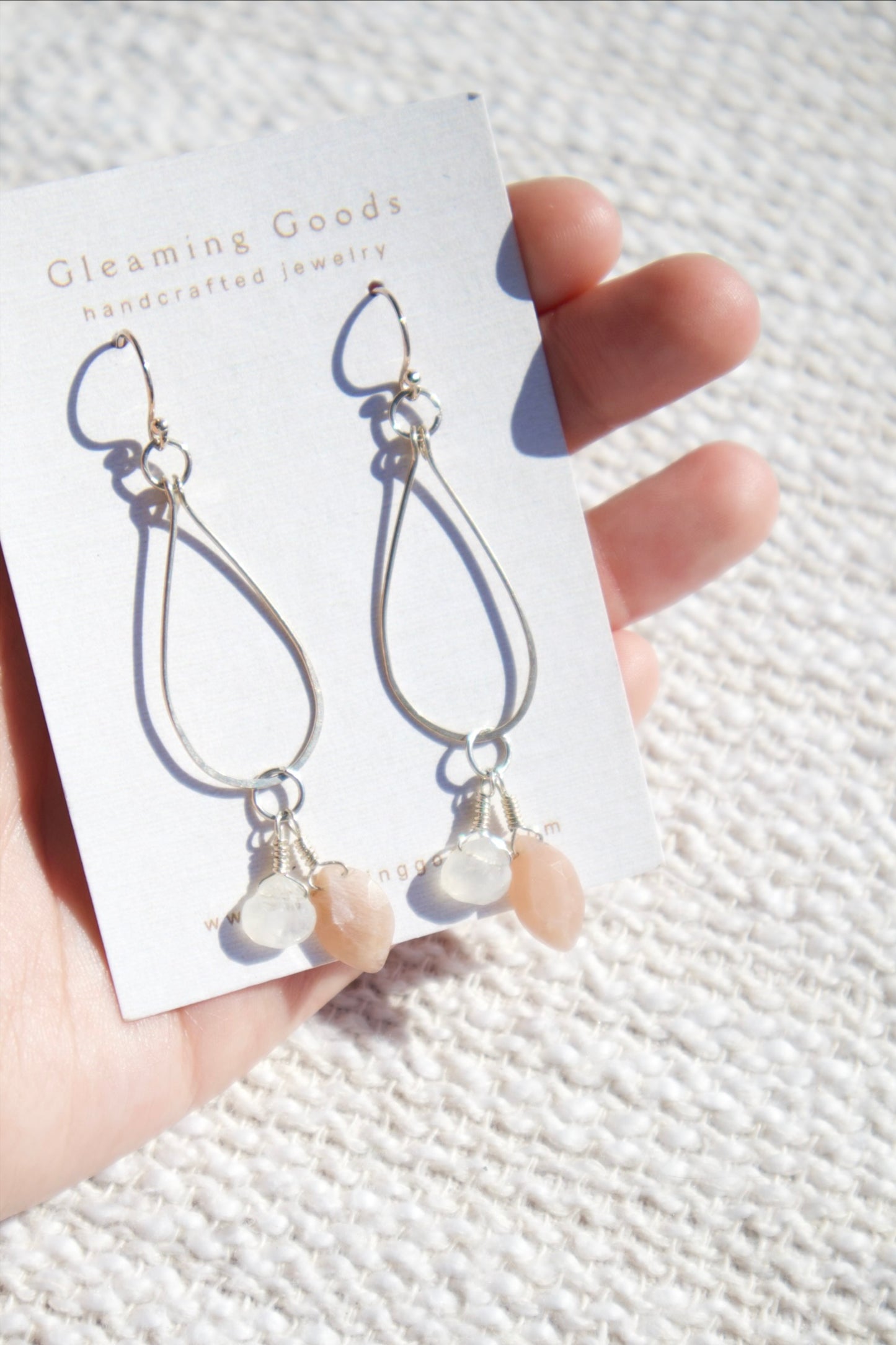 Genuine sterling silver teardrop charm earrings