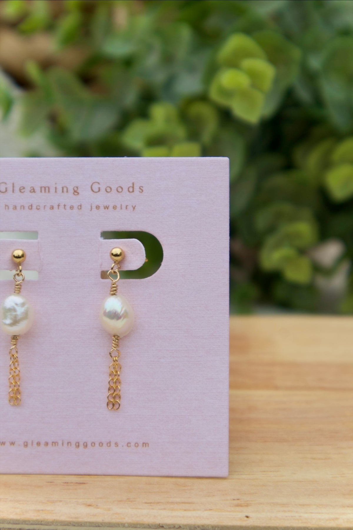 Gold Filled Pearl Tassel Chain Earrings