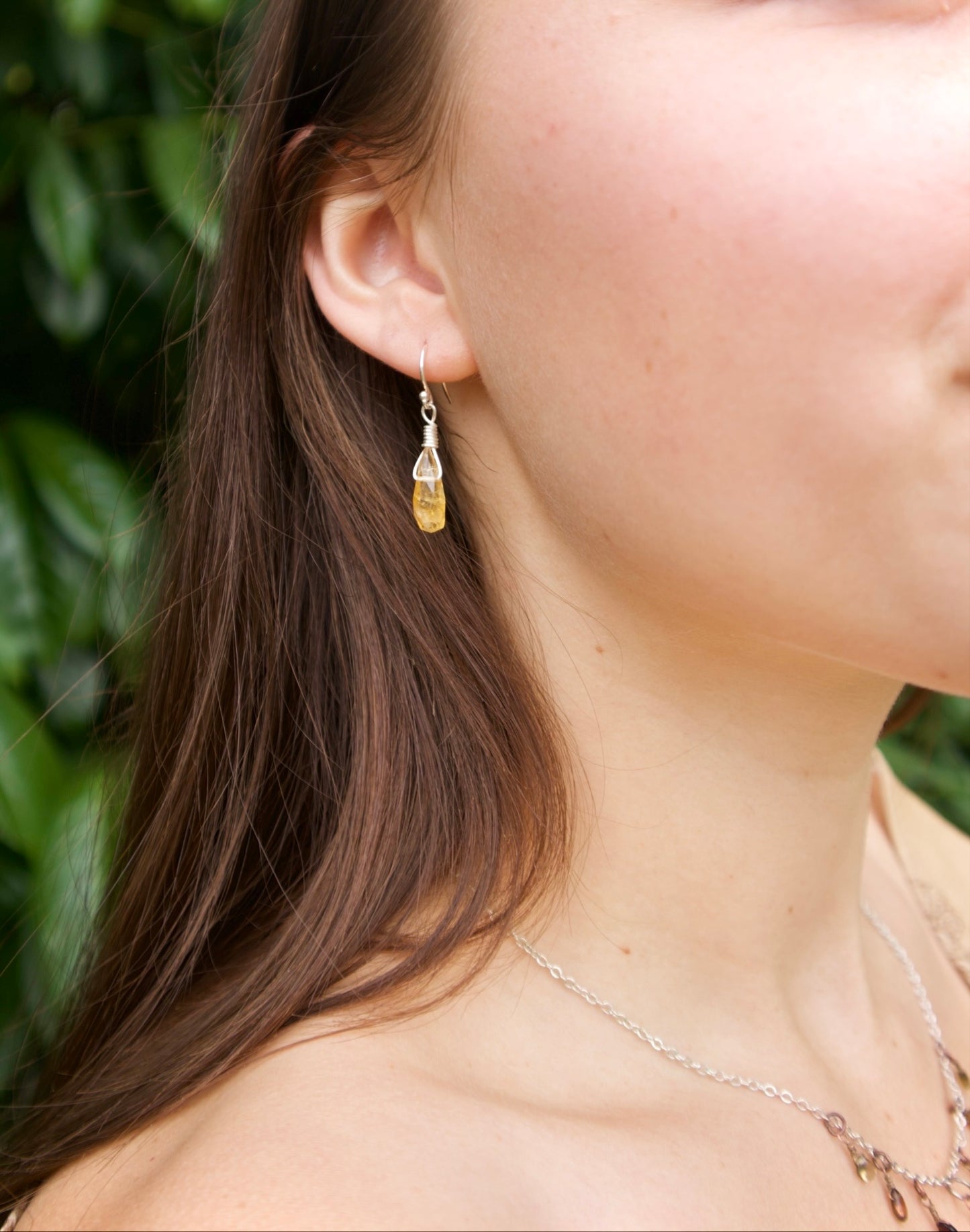 Sterling silver dainty gem earrings