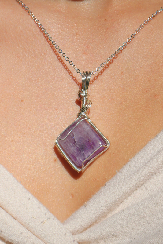 Flourite Crystal Pendant