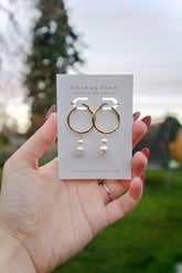 Ella Pearl Drop Dangles