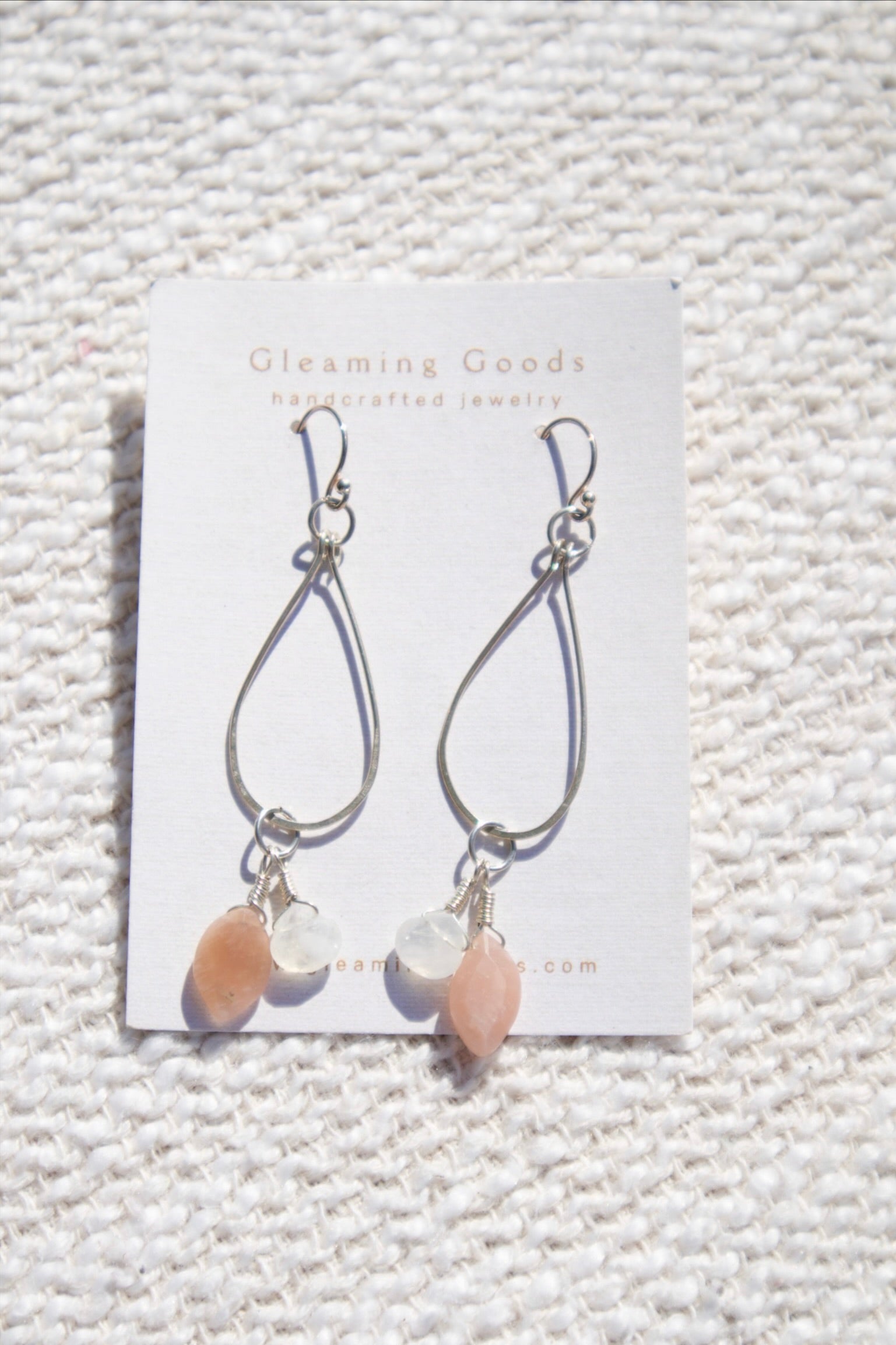 Genuine sterling silver teardrop charm earrings