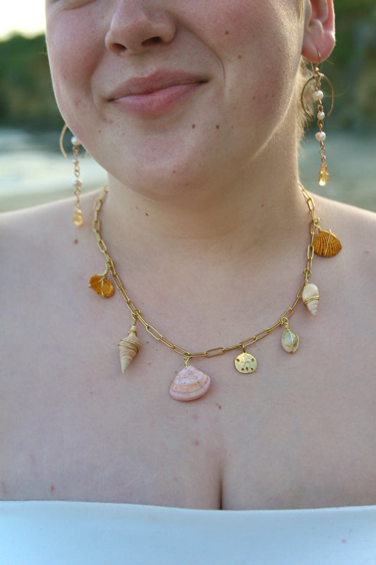 Sunset Sand Dollar Charm Necklace