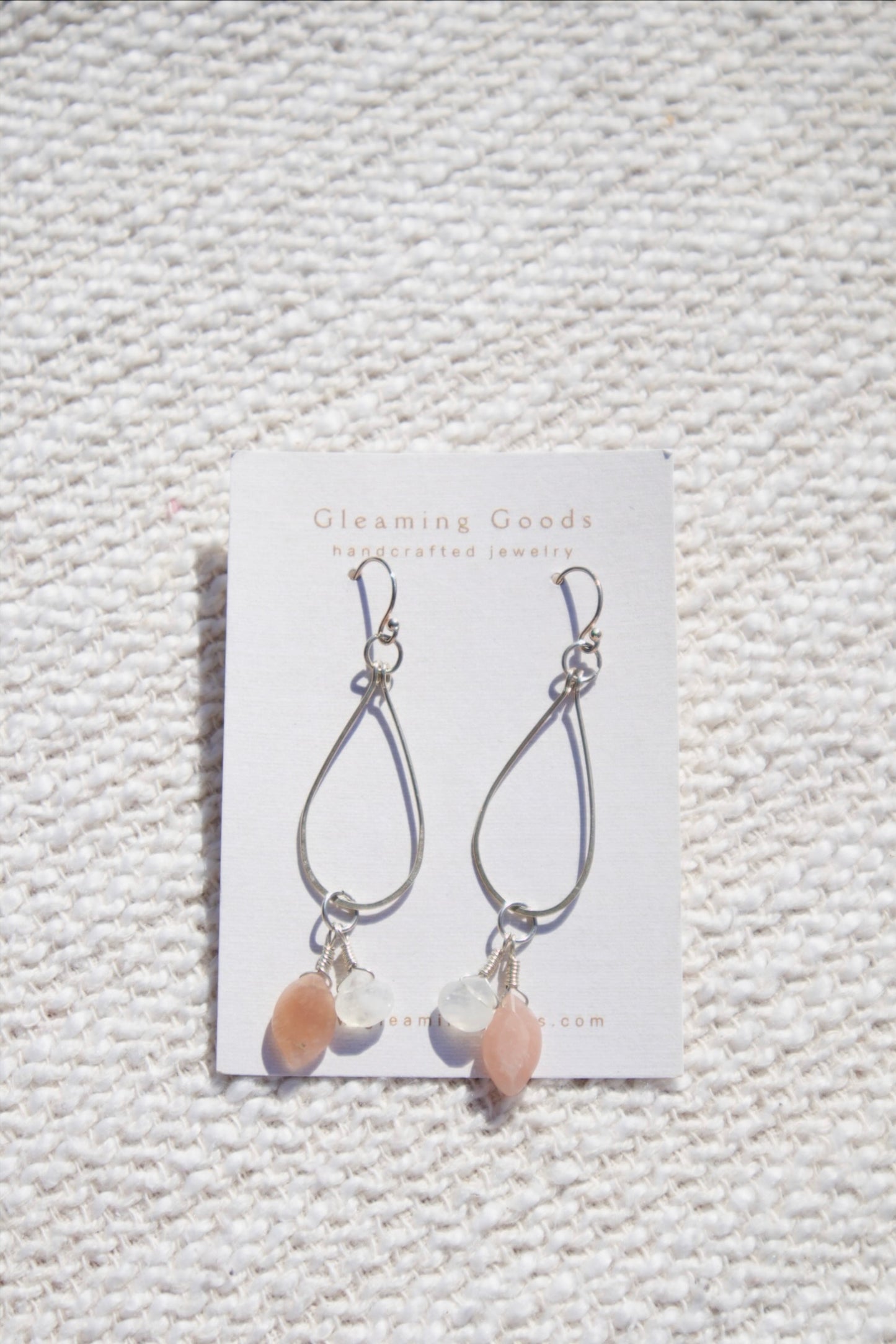 Genuine sterling silver teardrop charm earrings