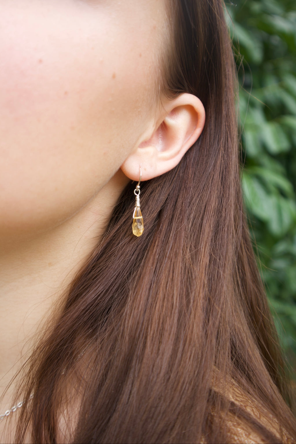 Custom dainty teardrop gem earrings
