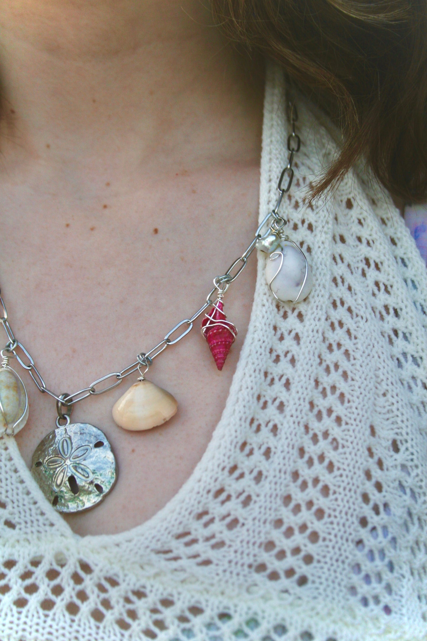 Coastal Sand Dollar Charm Necklace