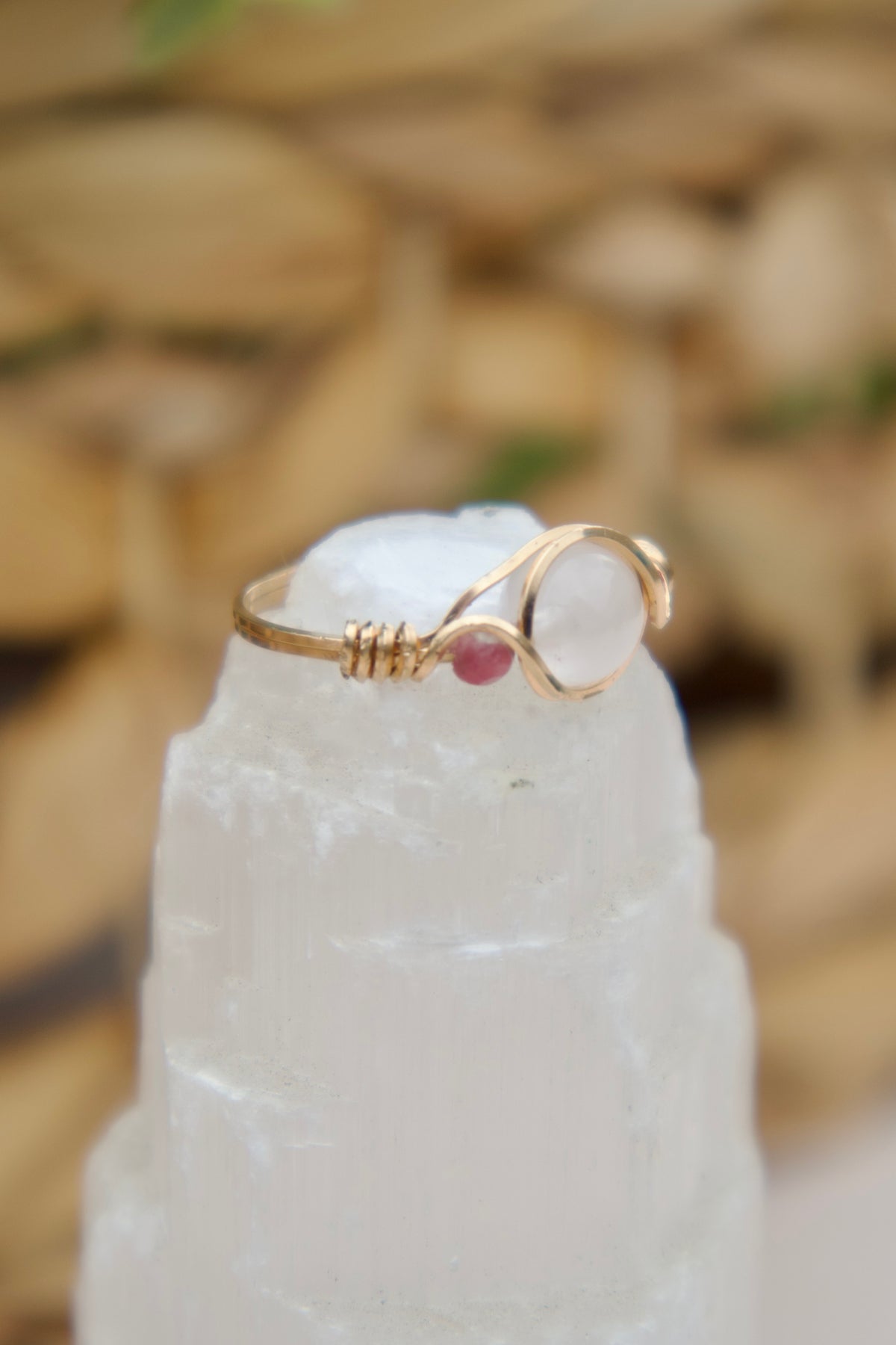 Quartz Tourmaline Ring