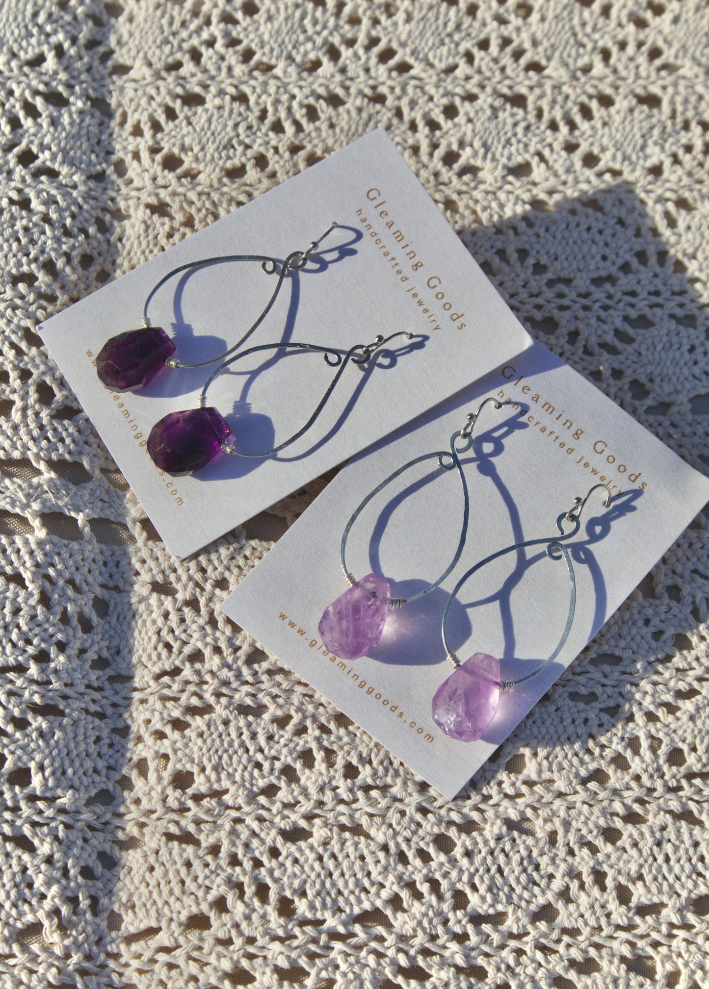 Dreamy Amethyst Teardrop Dangles