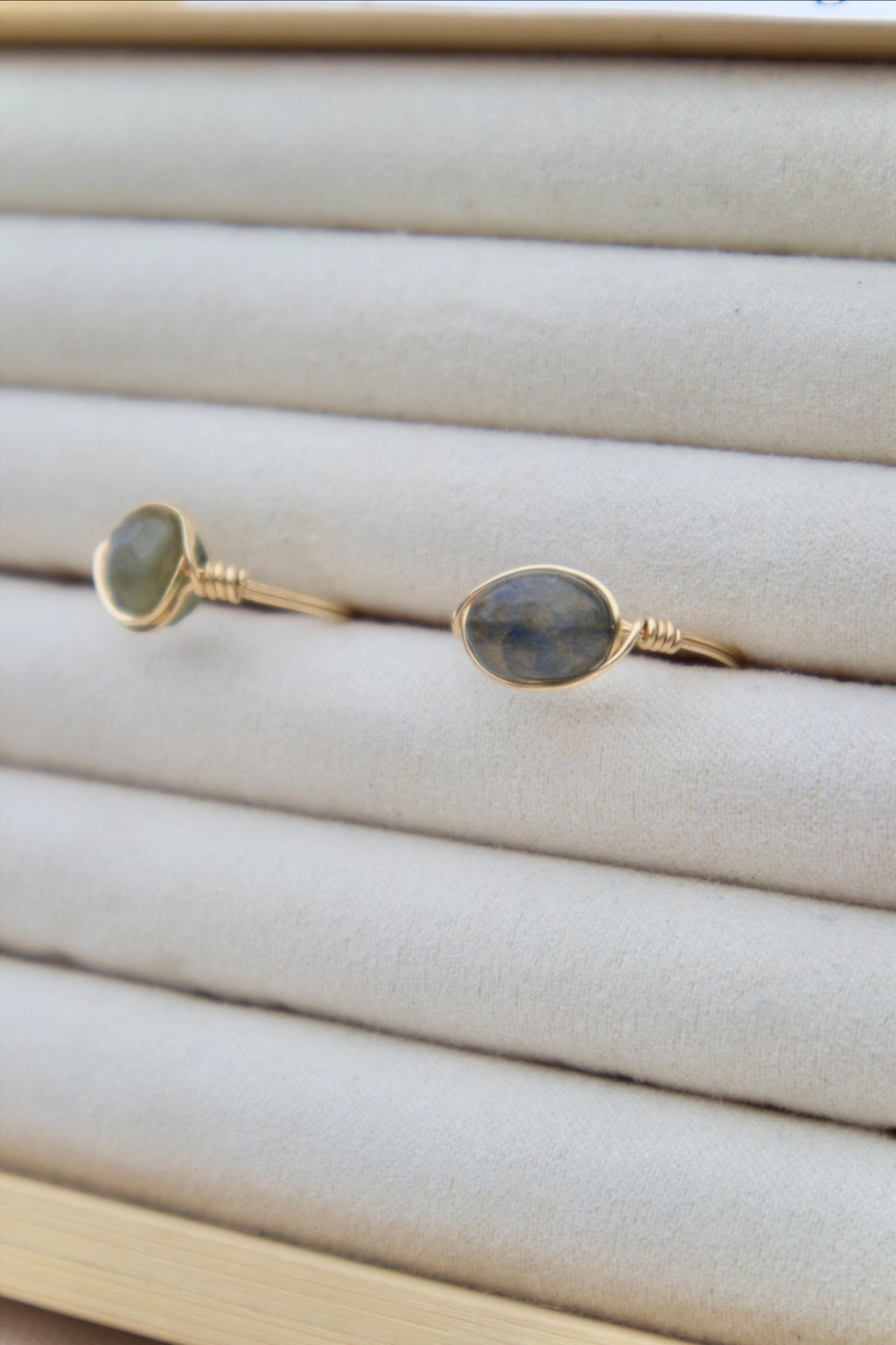 Faceted Labradorite Gemstone Ring