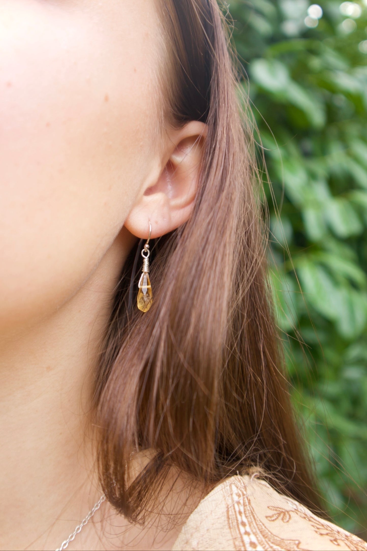 Sterling silver dainty gem earrings