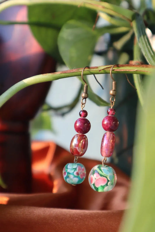 Floral Beaded Dangle