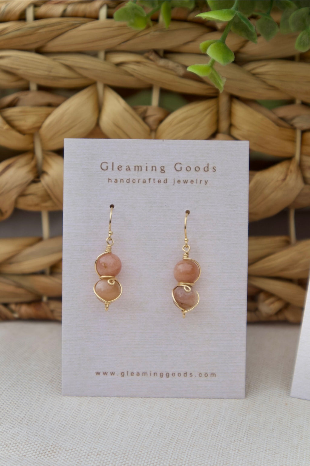 Sunstone Drop Dangles