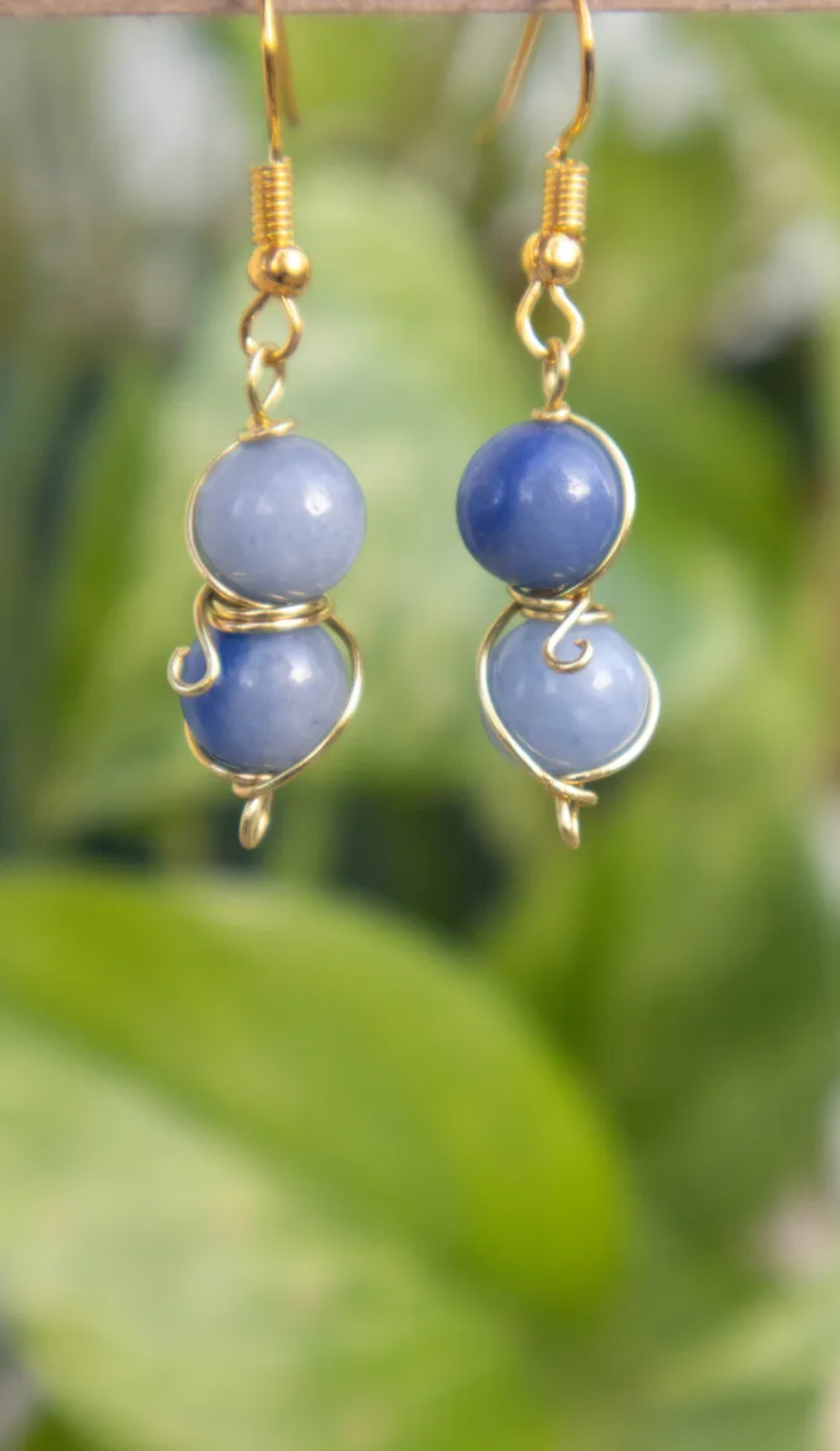 Blue Aventurine Drop Dangles