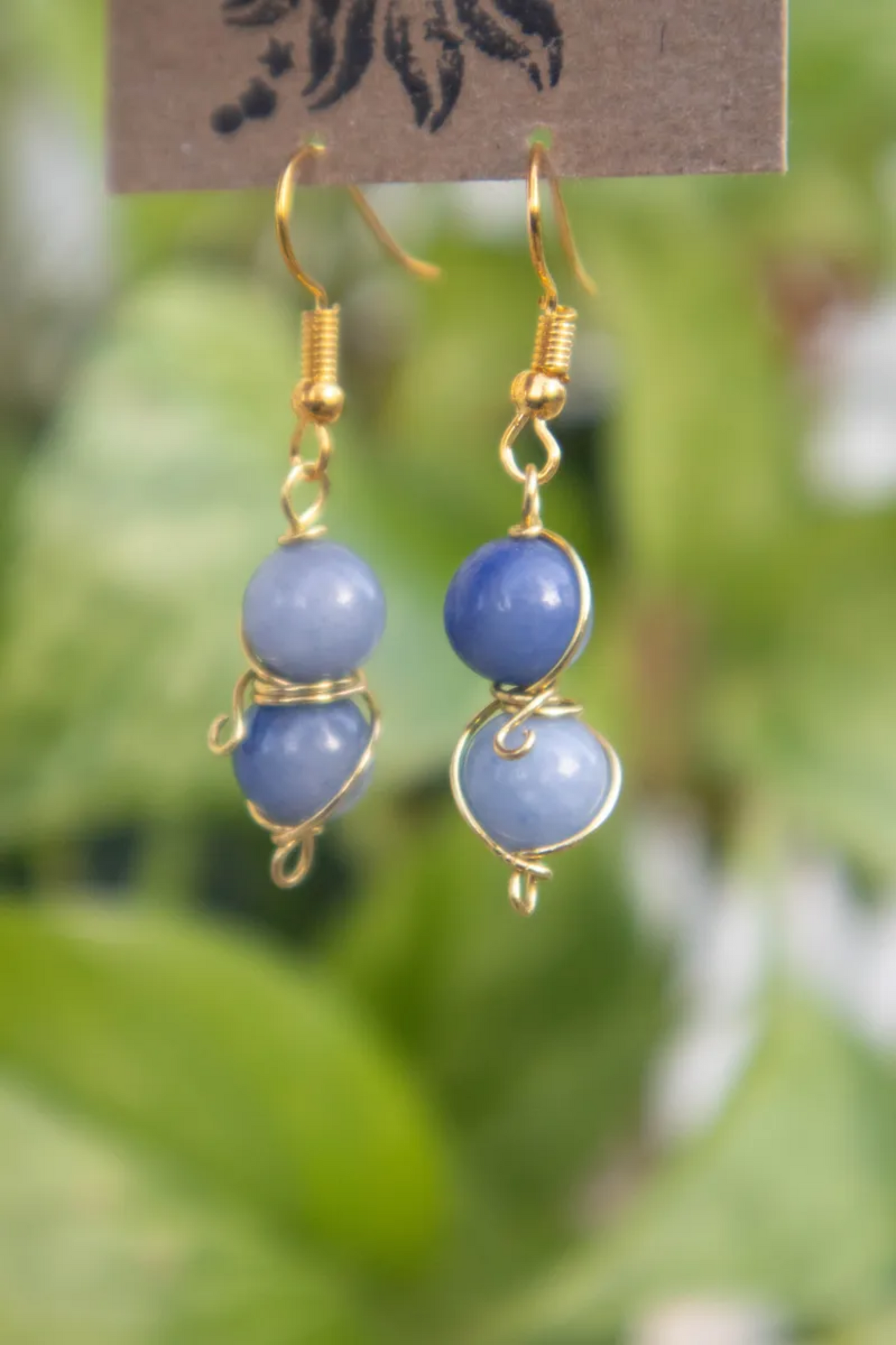 Blue Aventurine Drop Dangles