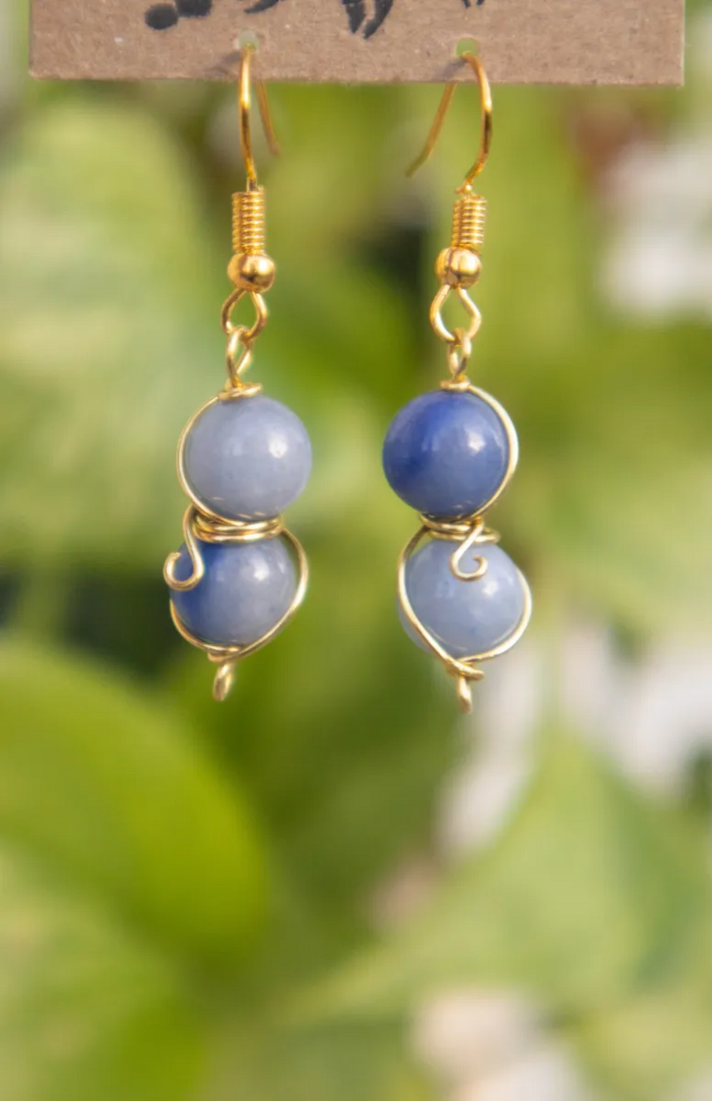 Blue Aventurine Drop Dangles