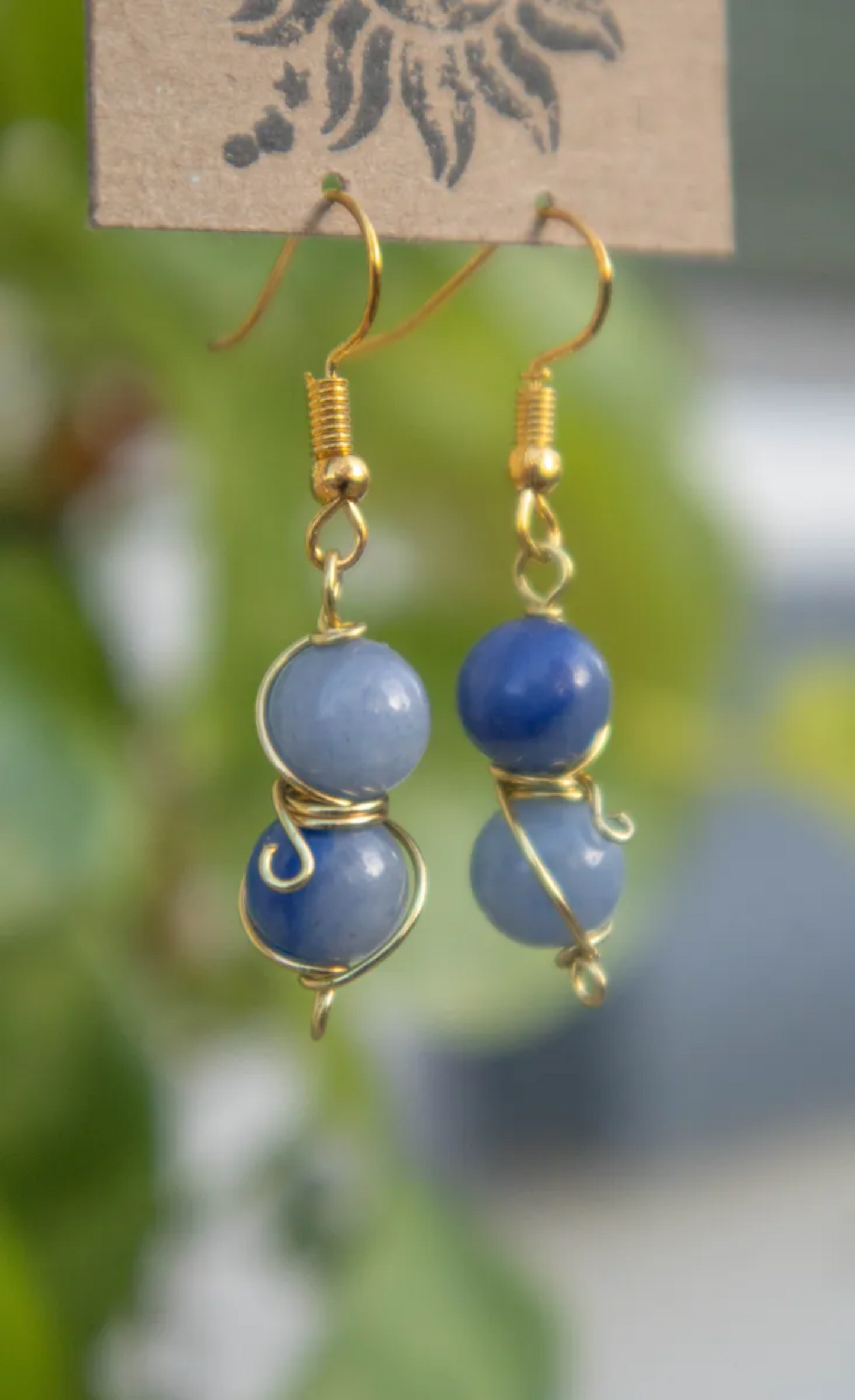 Blue Aventurine Drop Dangles